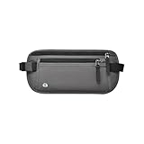 Riñonera multiusos resistente al desgaste con protección para uso diario y actividades al aire libre, práctica cartera de tela, resistente al desgaste, bolsas de seguridad, gris oscuro