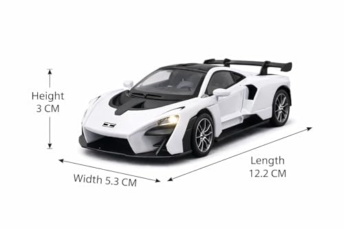 Image of Brand Conquer Defender 1:36 Diecast Model | Openable Doors, Bonnet & Boot for Kids and Collectors | Alloy Metal Car Toy | Perfect for Play & Display (Mclaren Senna Whire)