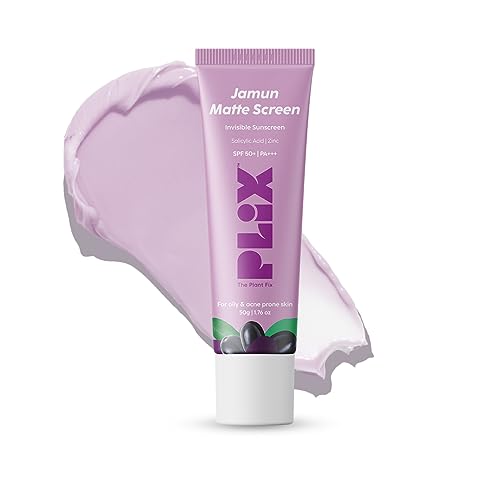 The Plant Fix Plix 0.1% Salicylic Acid Jamun Mattifying Lightweight Sunscreen Spf50+ Pa+++ | Uva, Uvb Shield | Acne Reduction & Hydration| For Women & Men, Suitable For All Skin Types| 50 G
