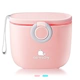 Termichy Baby Formula Dispenser, Portable Milk Powder Dispenser Container with Carry Handle and Scoop for Travel Outdoor Activities with Baby Infant, 500ml (Pink)