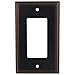 Cosmas 65000-ORB Oil Rubbed Bronze Single GFI / Decora Rocker Wall Switch Plate Switchplate Cover - 5 Pack
