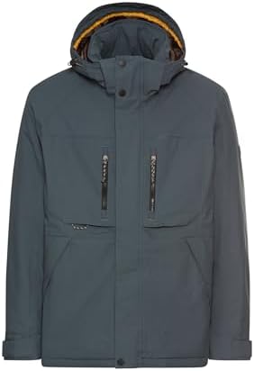 camel active Herren teXXXactive® Jacke mit Abnehmbarer Kapuze Tintenblau, menswear-114
