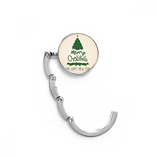 Gancho para bolso DIYthinker: colgador plegable de mesa con diseño de árbol de Navidad verde