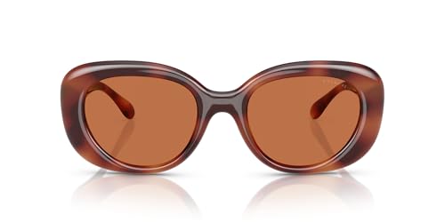 COACH HC8390U Universal Fit Sunglasses, Caramel Tortoise/Brown Solid, 53 mm