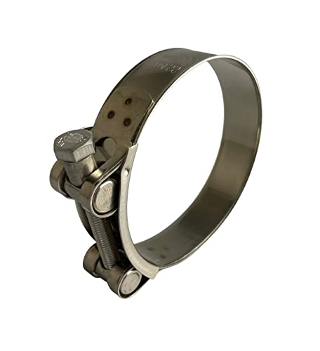 Boltza® Stainless Steel Single Bolt Hose Super Clamp 80-85mm Clip Silicone Rubber Exhaust x4, Silver - Image 2