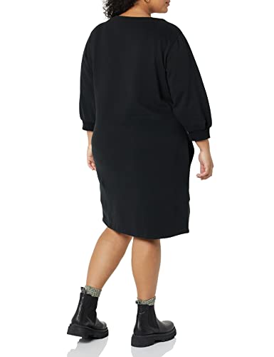 Amazon Essentials Women's Fleece Blouson Sleeve Boatneck Sweatshirt Dress (Available in Plus Size)4