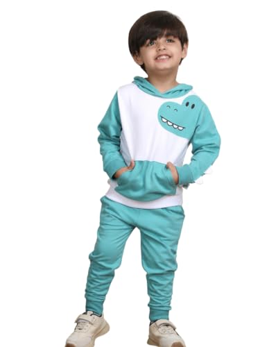Image of POLKA TOTS 100% Cotton Co-Ord Joggers for Kids | Trendy Sweatshirt & Joggers Set | All Season Wear for Kids, Toddler & Newborn | Soft & Breathable Dress for Boys & Girls | from 6 Months to 8 Years