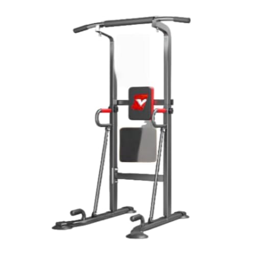 懸垂マシン、1500斤の負荷容量を備えた吊り下げ式フィットネス機器、11の高さレベルのプッシュアップバー、懸垂バー、チンアップ、ディップ、家庭用の多機能筋力トレーニング機器 (バックレスト)