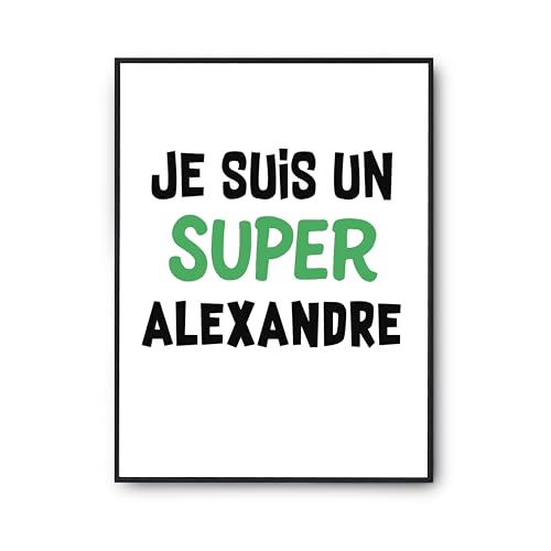 Poster Alexandre format A2 de la marque Otshirt avec citation humour imprimé en France
