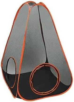 6-in-1 Outdoor Katzenzelt Tragbares Pop-Up-Gehege mit Tunnel, Faltbares Laufstall für Katzen, Welpen, Kaninchen, Sichtbares Netzhaus für bequemen Tagesausflug