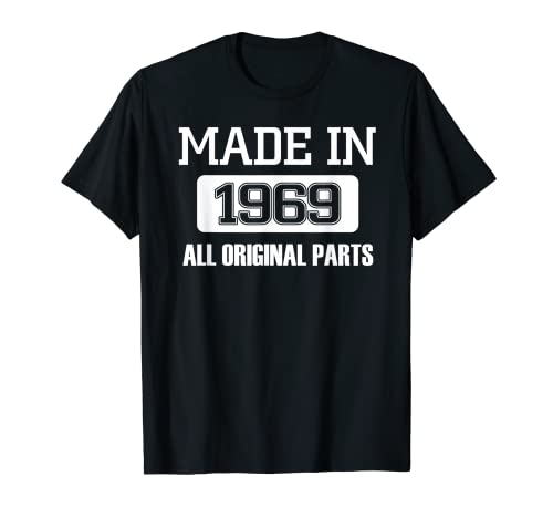 Made In 1969 Tutte Le Parti Originali Regali di Compleanno Idea T-shirt Maglietta