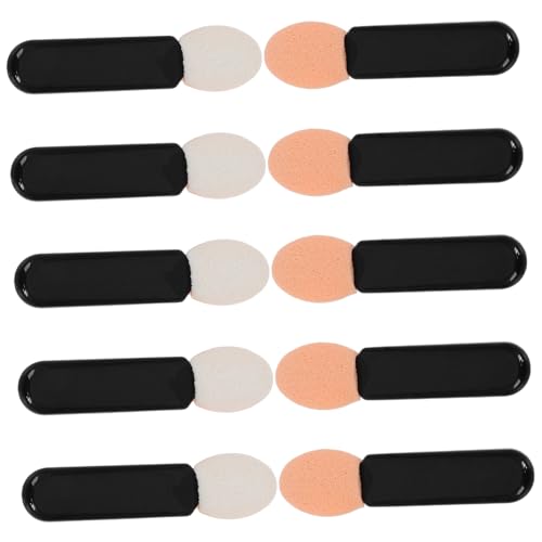 SHERCHPRY 10 Piezas Brocha De Maquillaje Cepillo De Delineador Aplicador De Crema Para Los Ojos Mini Pinceles De Maquillaje Pequeño Pincel De Sombra De Ojos Pincel Resaltador Black