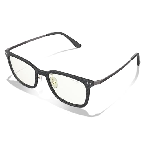 Image of ANYLUV Blue Light Glasses Men, Stylish Square Carbon Fiber Eyewear, Anti Eyestrain, Lightweight Mens Computer Gaming Glasses