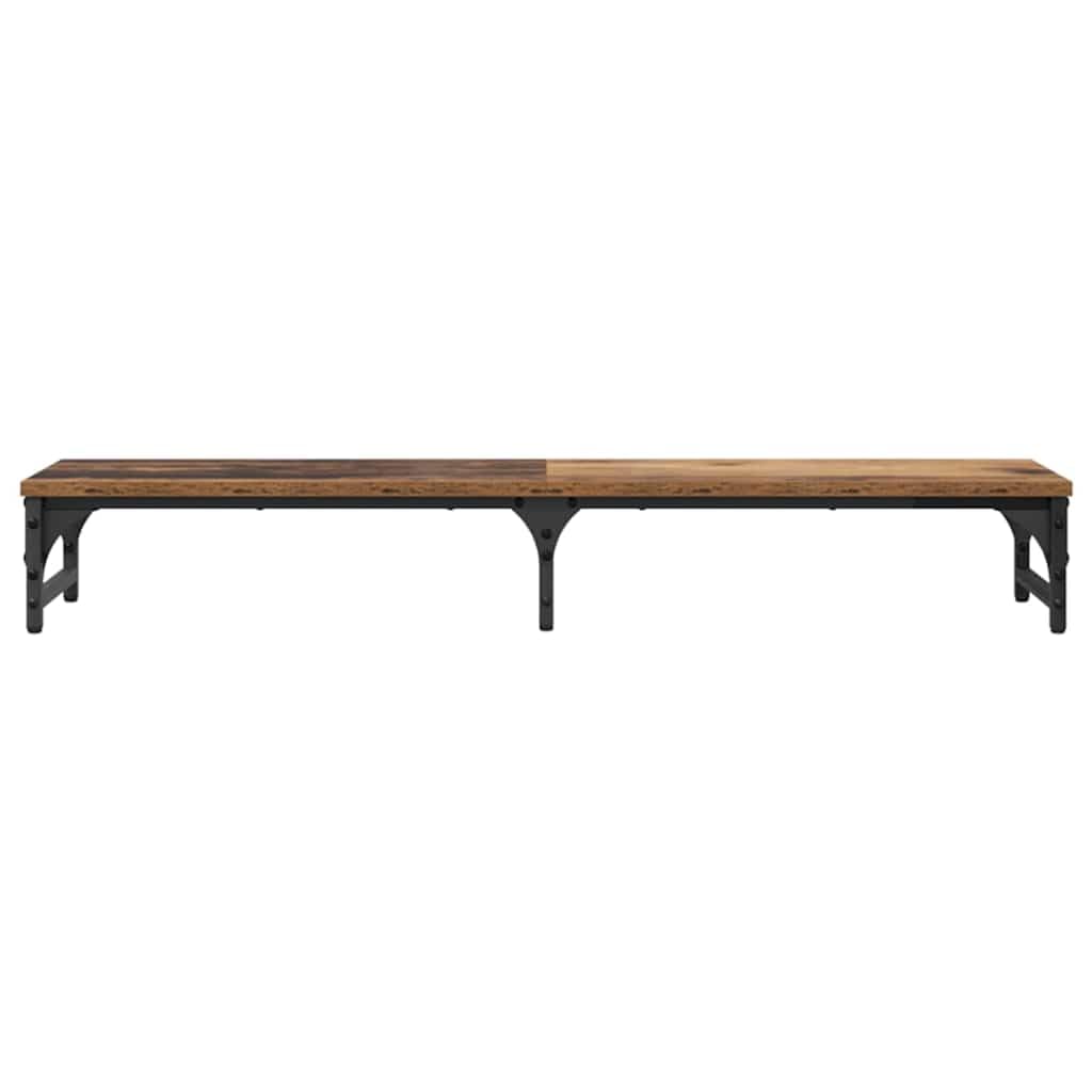 Supporto per monitor in legno anticato, 105 x 23 x 15,5 cm, in legno | Superficie opaca, altezza visiva ergonomica, supporto stabile, facile da pulire, per ufficio domestico