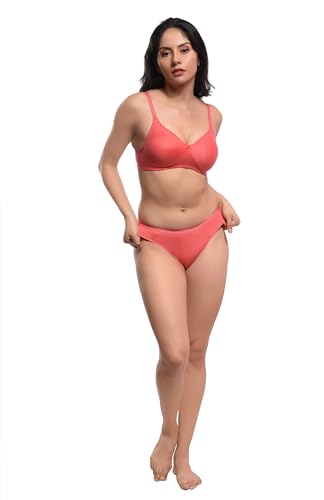 Image of REALSIDE Women Cotton Bra Panty Set for Lingerie Set|Bra Panty Set | Panty Bra Set for Women Women Lingerie Set A Beautiful Combo Pack of 3-Black,Green,Pink