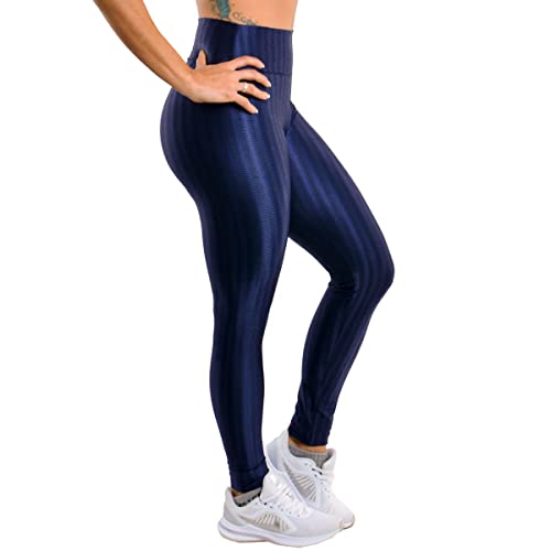 Legging Efeito 3d Fitness - Marinho, Cor: Marinho, Tamanho: G