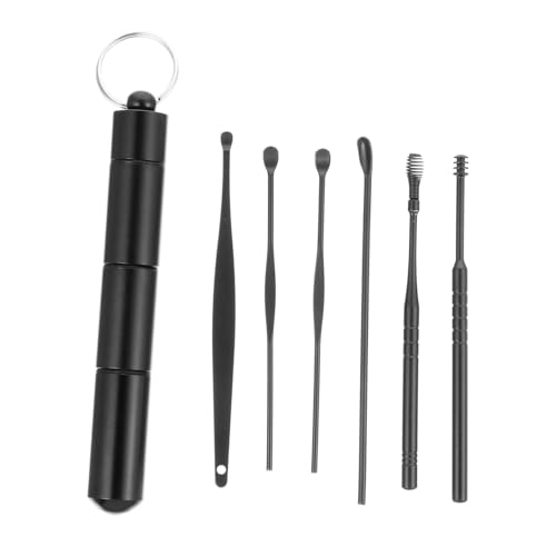 SOESFOUFU Comprehensive Ear Cleaning Kit: 6pcs Earwax Removal Tools for Adults Wax Remover Picks Cleansing Tools and Scoops for Travel Daily Use