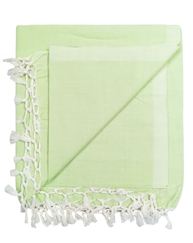 Image of Arvore Bunkaar Pure Handloom 100% Soft Desi Bamboo Viscose Soft Bhagalpuri Andi Chadar /Summer Blanket /Khes /Top Sheet /AC Blanket /Odhne wali Chadar (Green, Plain, 1, Bhagalpuri Chadar)