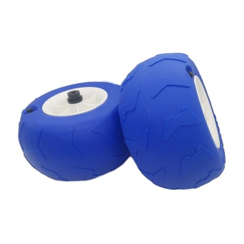 FACAIIO Paquete de 2 ruedas para globos de playa, carrito de PVC de 9 x 4.5 pulgadas para neumáticos con varios tamaños para cubo de 8.5/10.5/12.5/20.5 mm, para camping, carrito de kayak, arena de