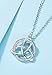 INFUSEU premium 925 Mujeres Sterling Collar, nudo celta irlandesa del nudo de...