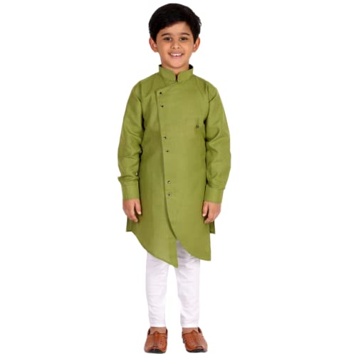 Boy's Indian Kurta For Boys | Kids Ethnic Wear | Pack Of 1 (S-109) (Green, 2-3 Years)