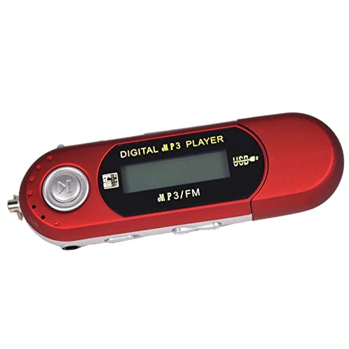 Image of 8GB USB MP3 Music Video Digital Player Recording with FM Radio eBook Red|8GB Portable MP3 Player with FM Radio, Voice Recorder & 3.5mm Output - AAA Powered