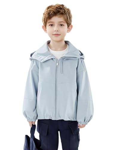 Image of Venzina Kids' Adventure-Ready Windproof Jacket Thermal-Insulated & Water-ResistantFixed Hood for Hiking, Camping, School