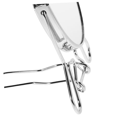 Espejo de maquillaje de mesa doble cara giratorio portátil miniatura 3
