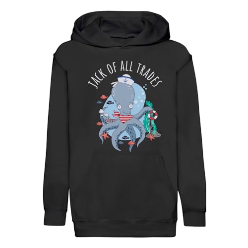 Sweat à capuche enfant pieuvre illustration premium haut de gamme