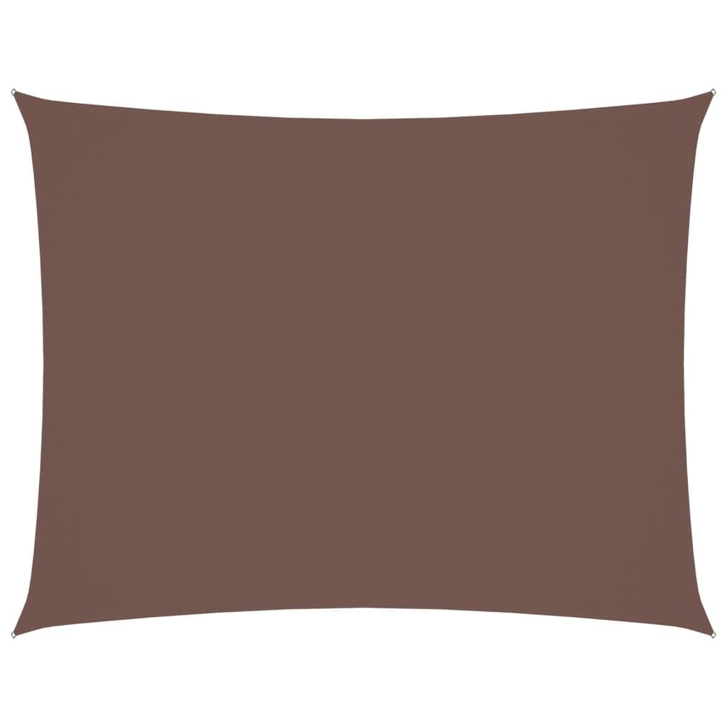 vidaXL Sunshade Sail Oxford Fabric 2.5x4m - UV and Water-Resistant Sunscreen Canopy for Garden, Terrace, Outdoor - Brown Rectangular Shade with Stainless Steel Hardware — image 1
