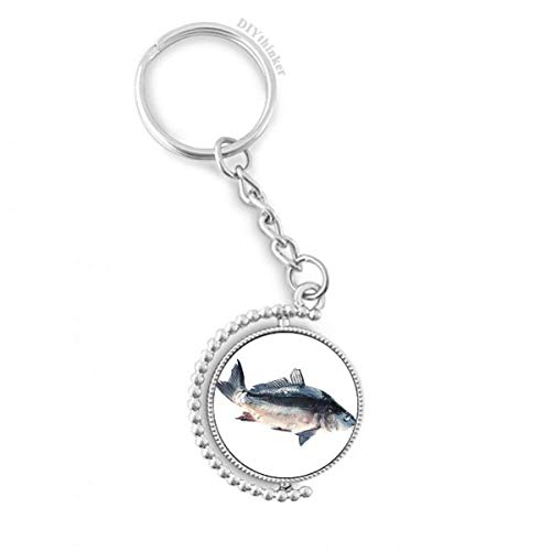 Llavero de pez oceánico con anillo giratorio y cadena para colgar llaves de casa