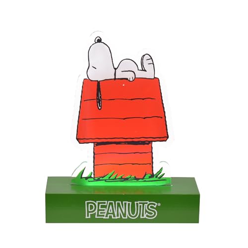 Mark Feldstein Peanuts Snoopys Doghouse LED Illuminated Acrylic Tabletop Light 6 Inch