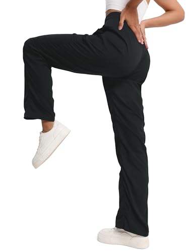 SEVEGO Women's 30"/32"/34"/36" Tall Inseam Lightweight Dance Studio Pants Ruched Workout Athletic Casual Pants4