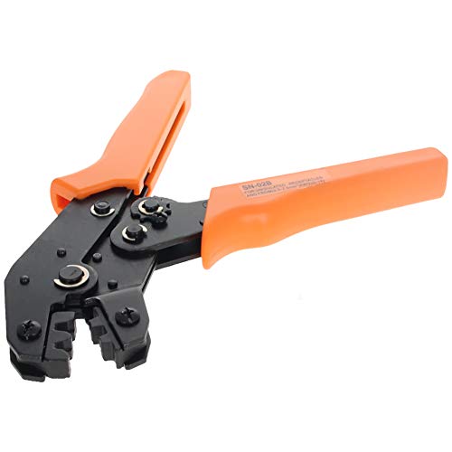 Utoolmart 7-inch Ratchet Crimping Press Plier Crimper Tool SN-02B for 0.1-1.0mm² Wire Insulated Terminal 1 pcs