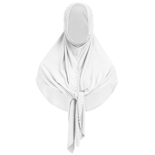 ABAFIP Women Muslim Hijab Arab Faux Rhinestone Beaded Head Wrap Scarf Turkish Khimar Headwraps for Abaya4