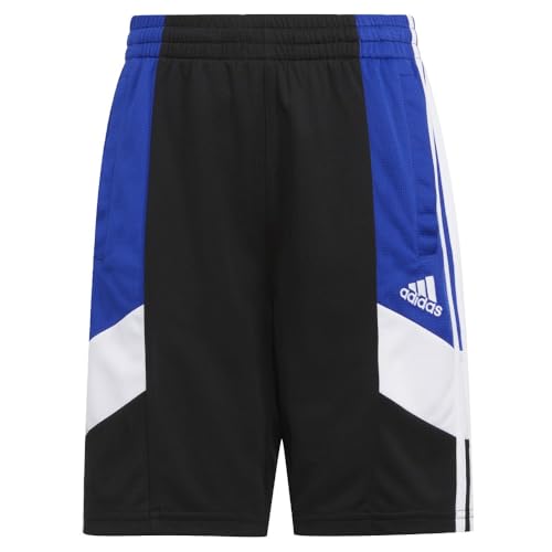 Adidas Elastic Waistband Sportswear Color Block Shorts Black