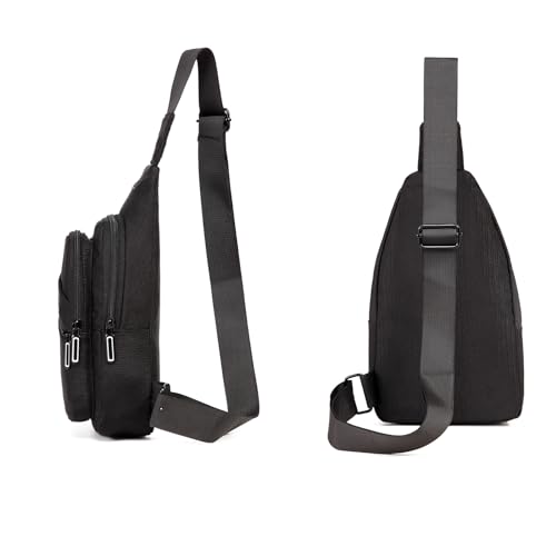 Image of AOSTIHOT Sling Bag Crossbody Bags for Women, Small Sling Backpack Cross Body Chest Daypac for Travel Casual Running Hiking Black White
