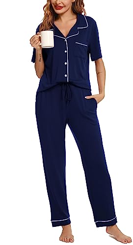 ✌【Cura dei vestiti】Pigiama Donna Estivo Set di alta qualità sono lavabili e resistenti.Può essere lavato con lavatrice o a mano (Inferiore 40°),Durante il lavaggio,distinguere tra indumenti scuri e chiari per evitare lo scolorimento degli altri indumenti.