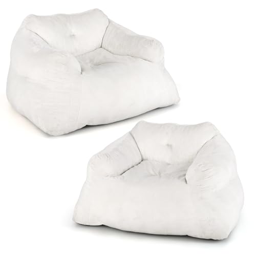 GOPLUS Puff Sillón Sofá Orejero Individual