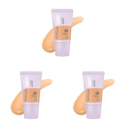Image of Maybelline New York Super Stay Lumi Matte Liquid Foundation, 228 (Pack of 3)