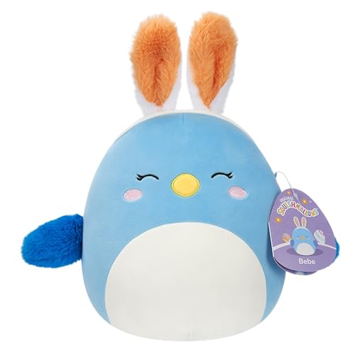 Squishmallows Original 7.5-Inch Bebe the Blue bird with Bunny Ears - Official Plush - Soft Easter Plush, 7,5 inch