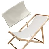 Licsaliwe Oxford-Stoff-Sling-Stuhl-Ersatz, Liegestuhl-Stoff-Ersatz, faltbar, tragbar für Terrassen-Lounge-Stühle/45 x 17 Zoll