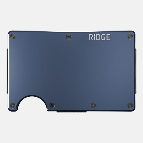 The Ridge Secure Essentials Bundle: Minimalist RFID-Blocking Slim Wallet with Money Clip & Compact Key Organizer Set (Navy)2