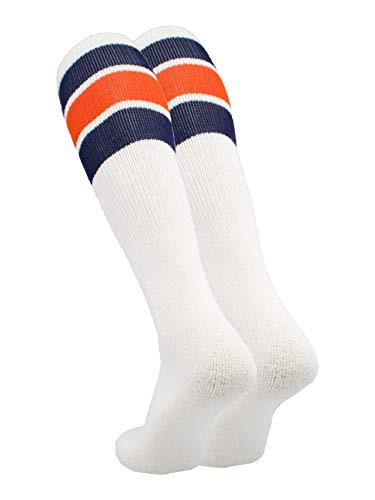 Image of TCK Retro Tube Socks with Stripes for Men & Women - 3 Stripe, 70's 80's Deadlift Socks
