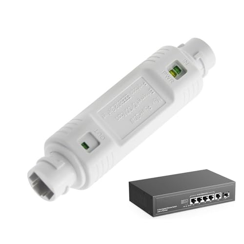 Extensor Poe impermeable - Repetidor de extensión Poe, 48 V 10/100 Mbps Ethernet Extension Repetidor | Repetidor Ethernet ampliamente compatible con clasificación IP67, para cámaras IP y