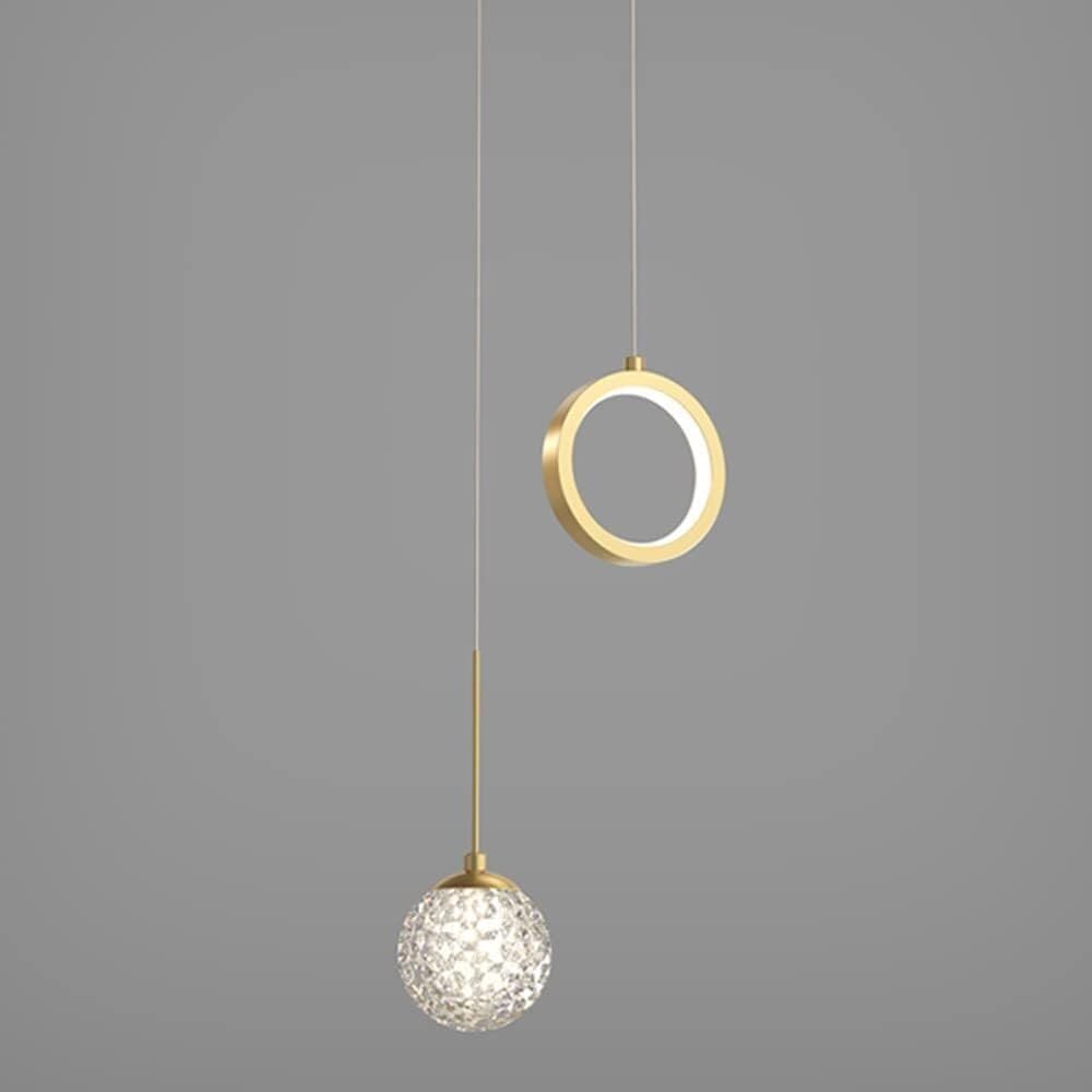 Lustre 12 W en forme de boule de cristal idéal pour illuminer les cuisines modernes