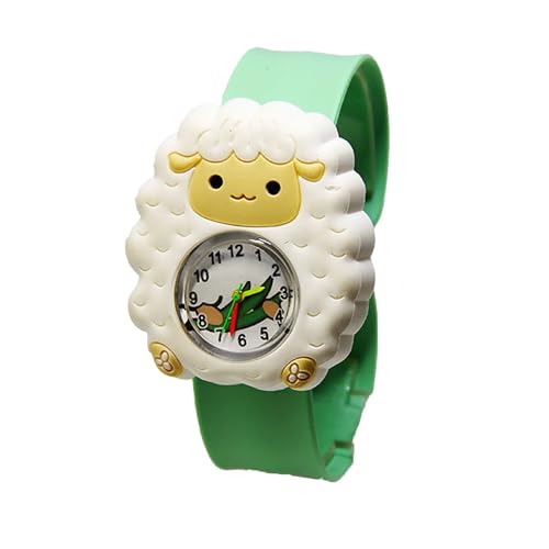 Keenso Reloj de pulsera para niños, diseño de dibujos animados, ligero, resistente, juguete para niños y niñas (oveja)