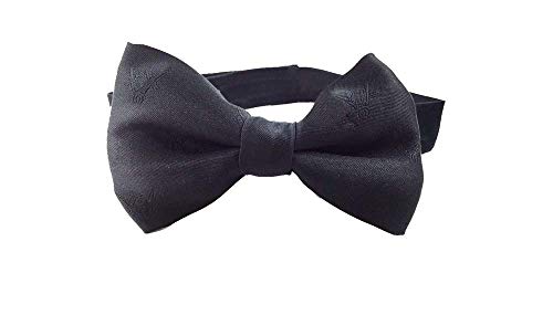 Masonic Bow Tie with Compass and Square Black
