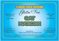 Gluten Free Oat Hand Made Shmurah Matzoh [Misc.]