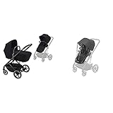 Lieferumfang: 1 Kinderwagen Balios S 2-in-1, Inkl. Regenverdeck, Material Bezug: 100% Polyester, Maße (LxBxH): 79-90 x 60,5 x 101-110 cm, Gewicht 11,5 kg, Farbe: Deep Black mit schwarzem Gestell